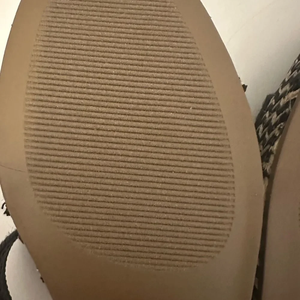 Wonderly Black Wedge‎ Woven Sandals size 8 NEW without box